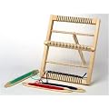 Traditional wooden weaving loom set