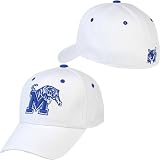 Memphis Tigers White Fit Stretch Cap from Top of the World