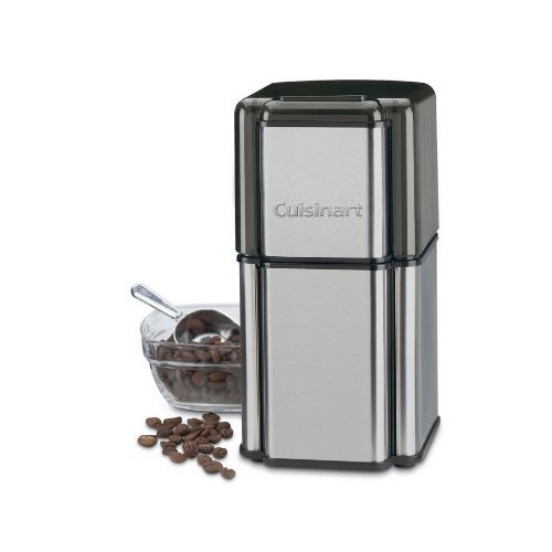Cuisinart (DGB-900BC) 12 Cup Grind & Brew Coffeemaker (Brushed Chrome) + Cuisinart DCG-12BC Grind Central Coffee Grinder (Refurbished)