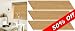 Kitchen & Housewares : Medium Oak Wooden Venetian Blind - 225cm Width 120cm Drop - 50mm Slat Width