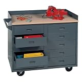 Edsal 10 Drawer Cabinet Mobile Serv Workbench Bds