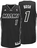 Adidas Miami Heat Chris Bosh Black & White Fashion Swingman Jersey Medium