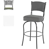 Garden Collection Bar Stool With Wine Back - 30 Inch Seat - White