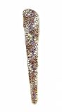 Hair Clip - Banana Style - Crystal Studded ~ Smoky Topaz (20)