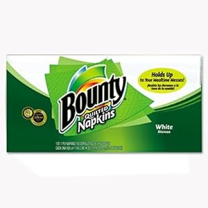 Bounty Quilted Napkins, White, 100-Count Napkins (Pack of 20)