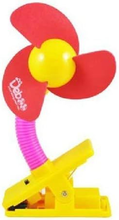 Mookira Clip-on Baby Stroller Fan crib mini fan Stroller Fan Camping Easy To Carry (Red)