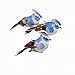 Sitting Mushroom Blue Jays with Feathered Tails | 12 Birds | for Indoor Decor