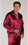 New Mens Satin Pajamas Shirt & Pants