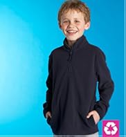 Recycled Funnel Zip Neck Fleece
