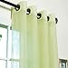 Best Home Fashion Crushed Voile Sheer Curtains - Antique Bronze Grommet Top - Lime Green - 52