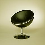 RETRO BOWL CHAIR lounge armchair easy design stool C13 black-black