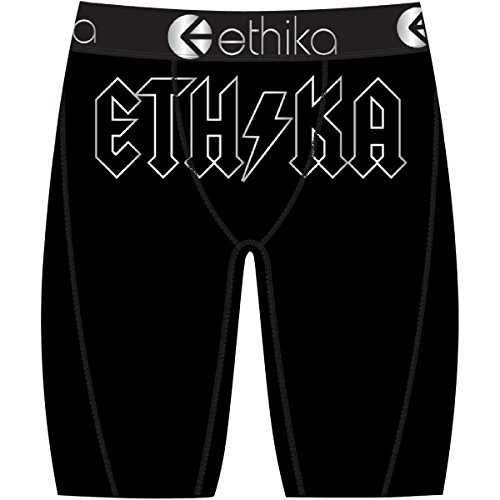 Ethika Mens The Staple BNB Boxers Underwear Medium Black/White