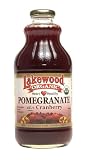 Lakewood Organic Heart Healthy Pomegranate with Cranberry Juice, 32-Ounce Bottles (Pack of 6)