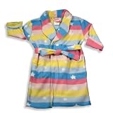 Gyrl Co. - Toddler Girls Fleece Stars and Stripes Robe, Blue, Multi