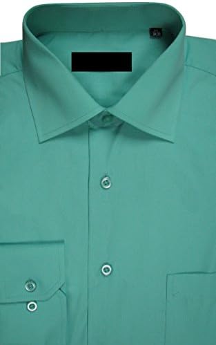 UNITED SUIT MEN'S FASHION FIT DRESS SHIRT AQUA 17"/36", 17/17.5"NECK - 36/37"SLEEVE, Aqua