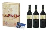 Weihnachtsgeschenk - Wein Geschenkset, spanischer Rotwein trocken Reserva sehr guter Wein in 3er Weihnachts Präsentbox Weihnachtsengel