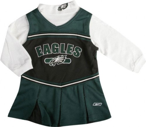 Philadelphia Eagles Girls 7-16 Long Sleeve Cheerleader Jumper