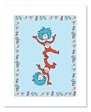 Dr. Seuss Thing 1 and Thing 2 Character Bordered Petite Blue Print 5