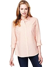 Pure Cotton Mini Gingham Checked Shirt