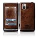 Dark Burlwood Design Protective Skin Decal Sticker for LG Dare Cell Phone