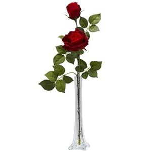 Huge Discount Etailer360 1283 Roses Wtall Bud Vase Silk Flower