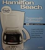 Hamilton Beach Programmable 12-cup Capacity Digital Coffee Maker, White