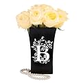 Black Initial Ceramic Vase-B