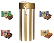 Ghirardelli Gold & Ivory Striped Chocolate Squares Gift Box, 20 Chocolate Squares