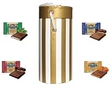 Ghirardelli Gold & Ivory Striped Chocolate Squares Gift Box, 20 Chocolate Squares