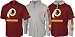 Apparel : Washington Redskins -Burgundy/Gray- Hoodie Tee Combo