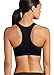Jockey Women's Bras Mid Impact Zip Front Sports Bra, Black, S