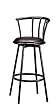 Beautiful Set Of 2 29"h Black Swivel Bar Stools W. Back