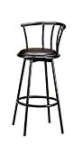 Set Of 2 Satin Black Finish Metal Swivel Bar Stool  At Amazon