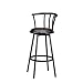 BEAUTIFUL SET OF 2 29"H BLACK SWIVEL BAR STOOLS W. BACK