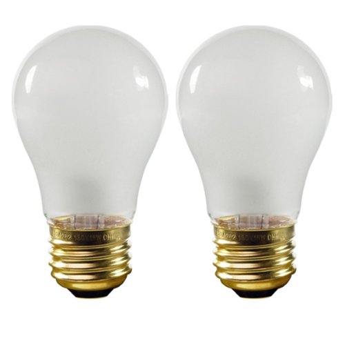 2 Pack - 15 Watt - A15 - Frosted - 130 Volt - Medium Base - Appliance and Ceiling Fan Light Bulb - Satco S3949
