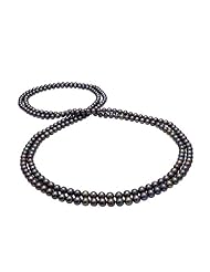 64" Endless Black Freshwater Pearl Necklace