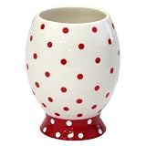 Allure Home Dots Ceramic Tumbler Bottle, Red by Allure Home Creations