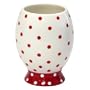 Allure Home Dots Ceramic Tumbler Bottle, Red