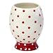 Allure Home Dots Ceramic Tumbler Bottle, Red
