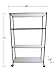 TRINITY 4-Tier NSF Wire Shelving Rack with Wheels and Liners, 48 by 18 by 72-Inch, Black
