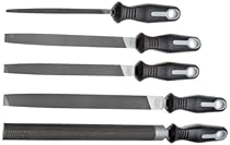 Nicholson 5 Piece Hand File Set with Ergonomic Handles, American Pattern, 6