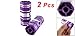 2 Pcs Aluminum Antislip Bicycle Bike Axle Foot Pegs Purple