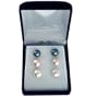 Pearl Earrings Freshwater 10mm Sterling Silver White Black Pink Button Gift Set By Bucasi