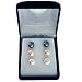 Pearl Freshwater Cultured Sterling Silver White, Black, Pink Earring Button 10mm Stud Gift Set
