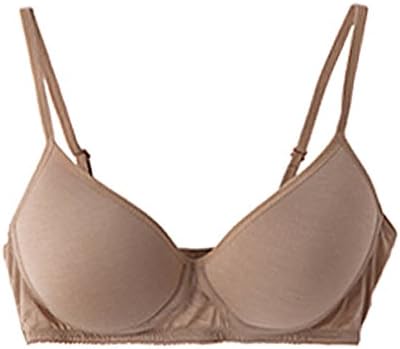 Cnhw Women's Ultra Thin Soft Comfortable Breathable Spun Silk Wireless Bra Skin 75/34C