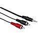 Hama Satellite Navigation System to Amplifier/Car Radio Cable Adaptor, 3.5mm Jack Plug - 2 RCA Plugs 2m