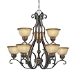 Minka Lavery 9 Lt Chandelier in Bronze Finish 4339-561