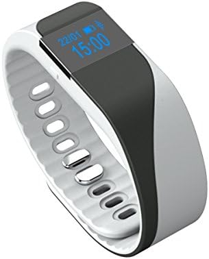 WhitePolpar Smart Bracelet Fitness Tracker Bluetooth Wristband Sport Activity Watch with Heart Rate Monitor Sleep Clock Pedometer for iPhone Samsung Andriod Grey