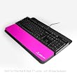 Grifiti Fat Wrist Pad 17 in Pink is a 4 Inch Wide Wrist Rest for Standard Length and 3/4 Inch Height Keyboards and Mechanical Keyboards