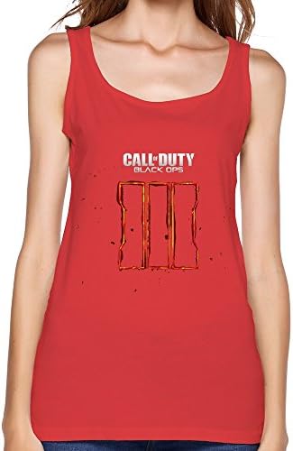 Woman's Game Black Ops3 100% Cotton Tank Top Red Medium